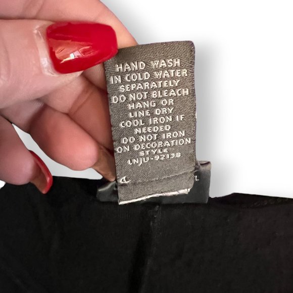 Dot's Black Sheer Front Tank with Gold Square Studs - Picture 5 of 6